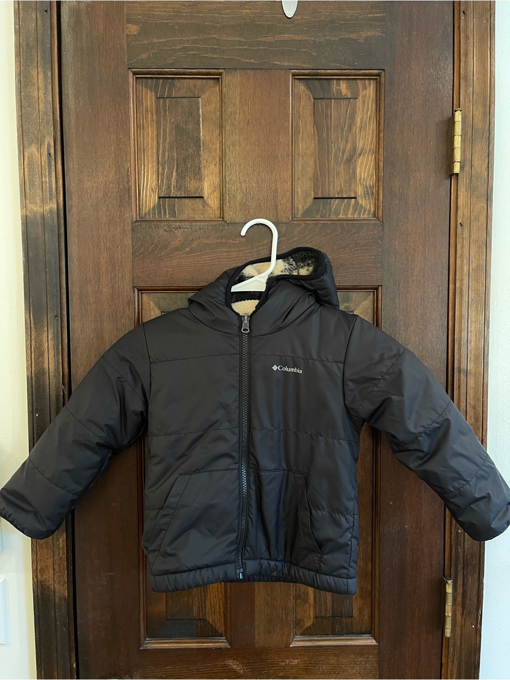 Columbia Double Trouble III Reversible Fleece Jacket Buffalo Plaid Toddler 4T